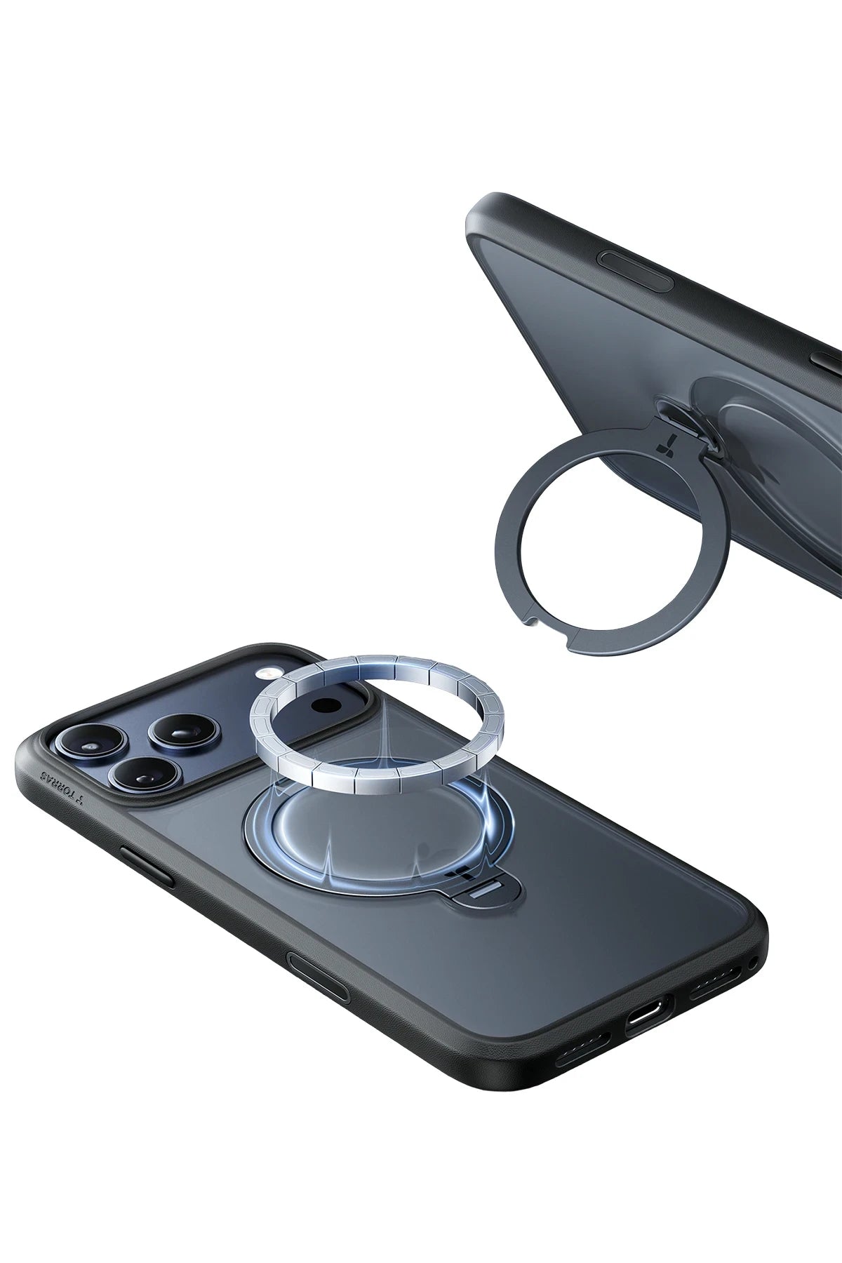 Torras iPhone 17 O Stand Spin Serisi Magsafe Telefon Kılıfı Torras iPhone 17 O Stand Spin Serisi Magsafe Telefon Kılıfı